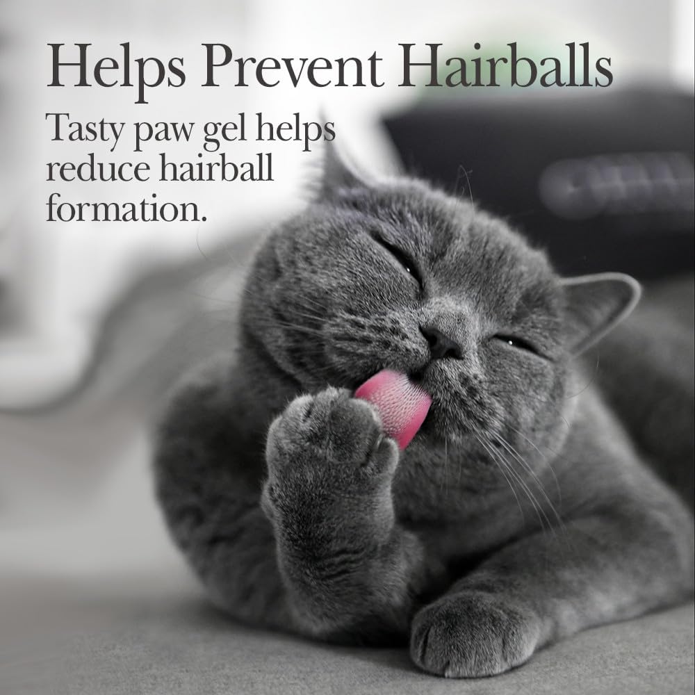 Nutri-Vet Hairball Paw Gel, Cat Hairball Remedy, Kitten Supplies, Hair Ball Relief for Cats, Fur Ball Remedy, Soybean & Coconut Oil, Chicken Flavor, 3 oz, Packaging May Vary