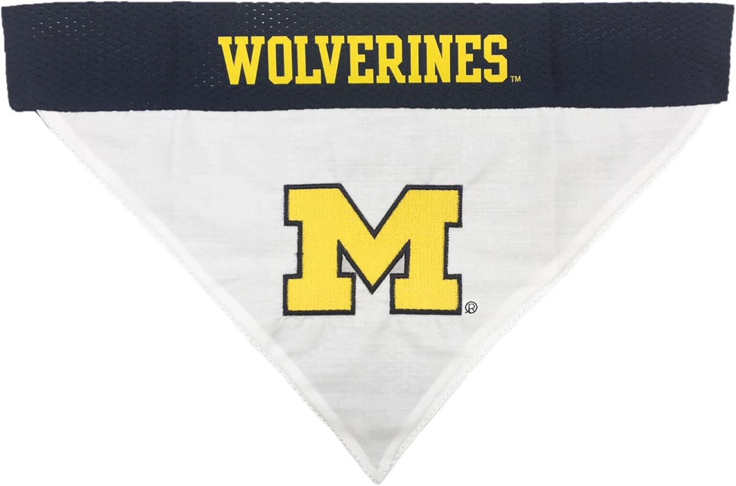 Pets First Collegiate Pet Accessories, Reversible Bandana, Michigan Wolverines Size XX-Large