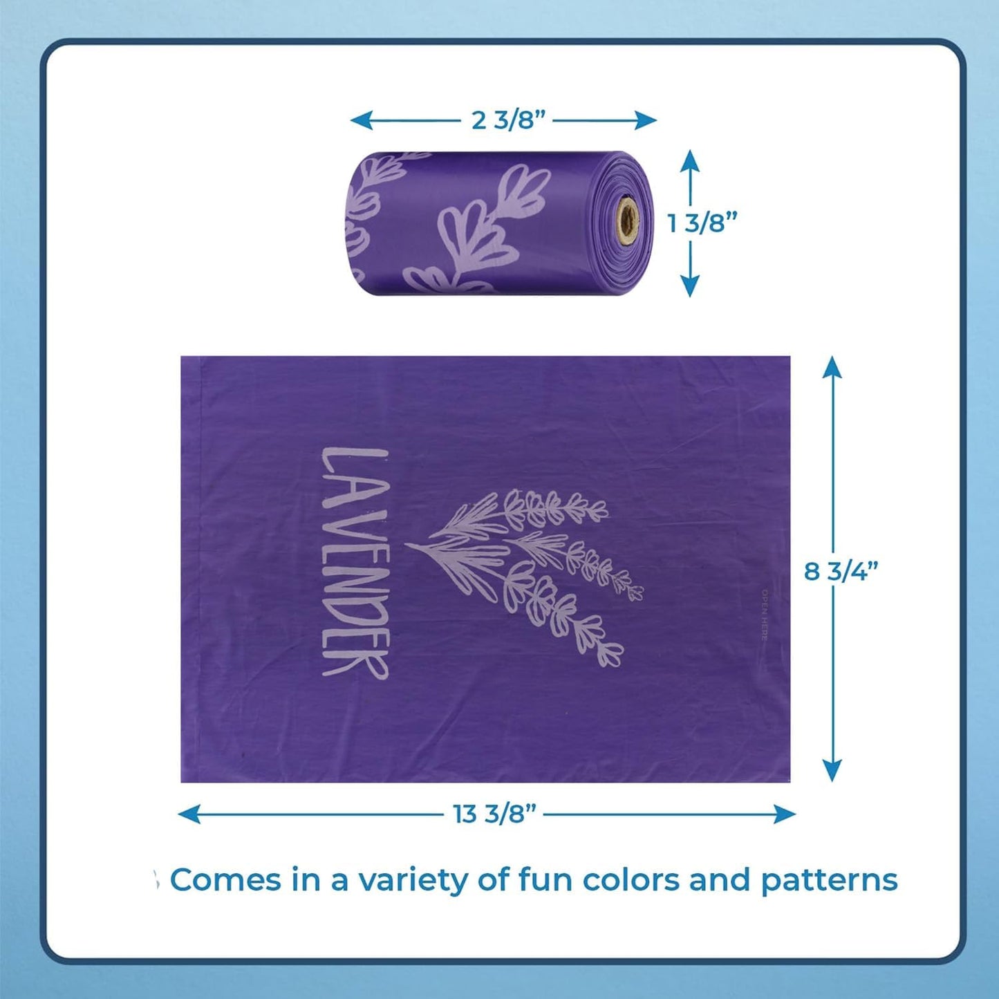 Best Pet Supplies Dog Poop Bags for Waste Refuse Cleanup, Doggy Roll Replacements for Outdoor Puppy Walking and Travel, Leak Proof and Tear Resistant, Thick Plastic - Assorted Colors, 240 Bags