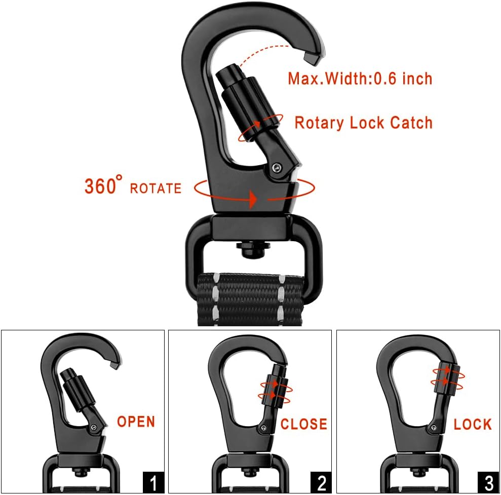 PLUTUS PET Short Training Dog Leash with Padded Handle for Medium Large Big Dogs,18 Inch Heavy Duty Strong Traffic Leash with Carabiner Clip for Climbing Walking or Guiding Blind（18”，Blue