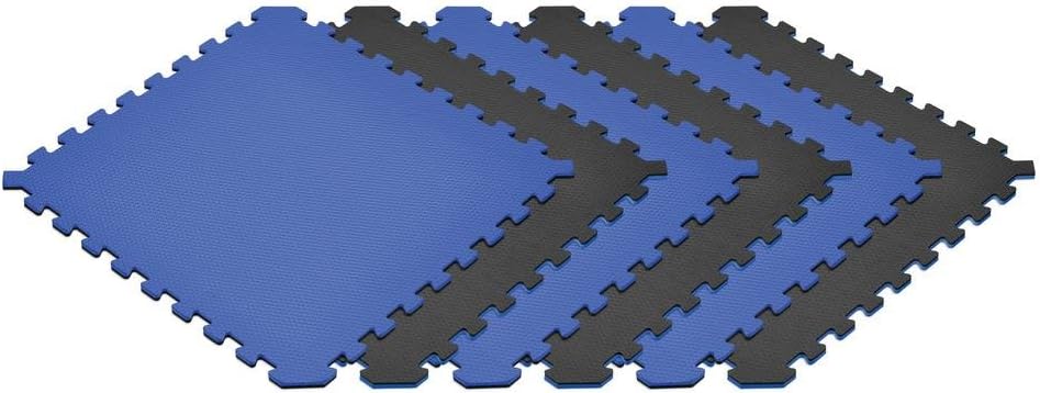 Norsk Dual-Sided Reversible 1/2" Foam Exercise Mats for Home Gym - Interlocking EVA Foam Tiles