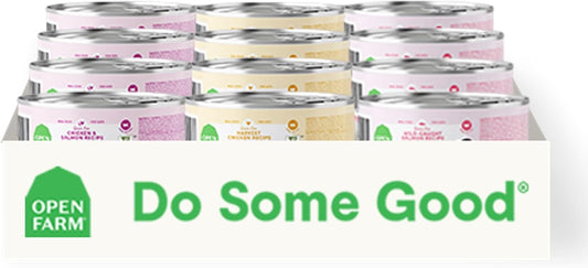 Open Farm Canned Cat Food Variety Pack, Paté for Complete & Balanced Nutrition, Grain-Free and Legume-Free Wet Cat Food, 2.8oz Cans (Case of 12)