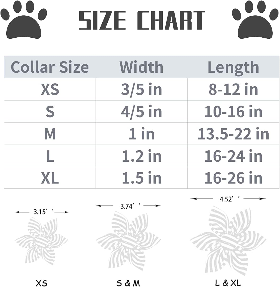 Lionet Paws Christmas Dog Collar with Flower, Dog Flower Collar with Metal Buckle for Dogs and Cats, Adjustable Comfortable Dog Collar Girl Gift, S, Neck 10-16 in