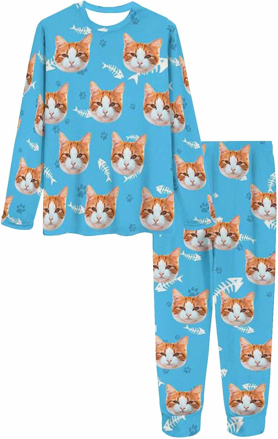 MyPupSocks Custom Face Pajamas Sets for Women, Personalized Photo Sleepwear XS-XXL