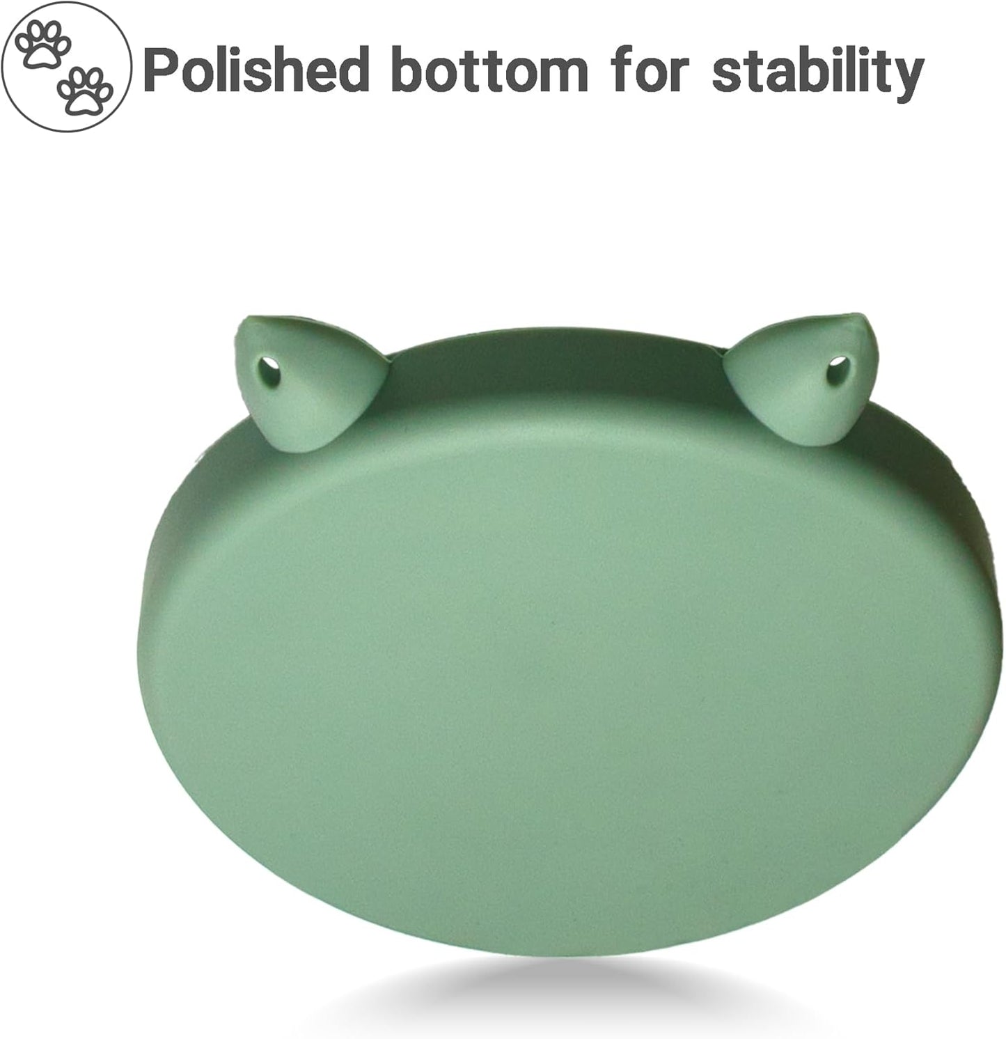 Slow Feeder Cat Bowl, Easy to Clean Silicone Bowl, Ideal for Dry and Wet Food (Green and Blue)