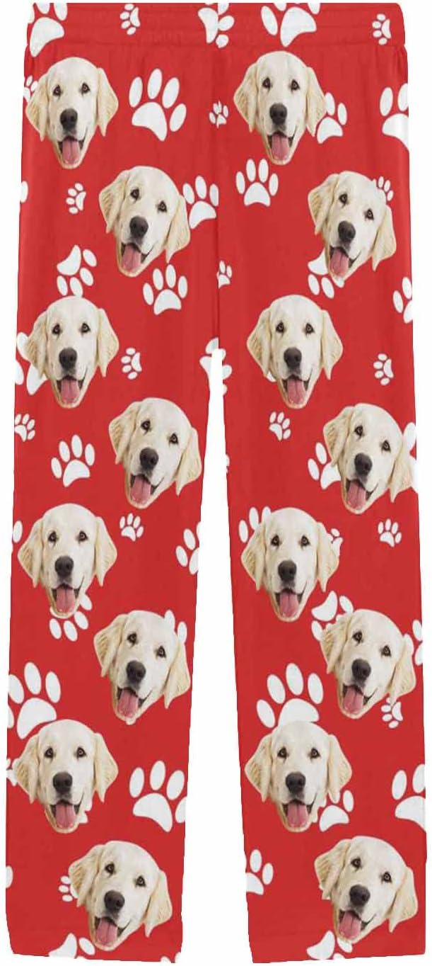 MyPupSocks Customized Face Pajamas Pants Photo Pajama Bottoms for Men S-XXL