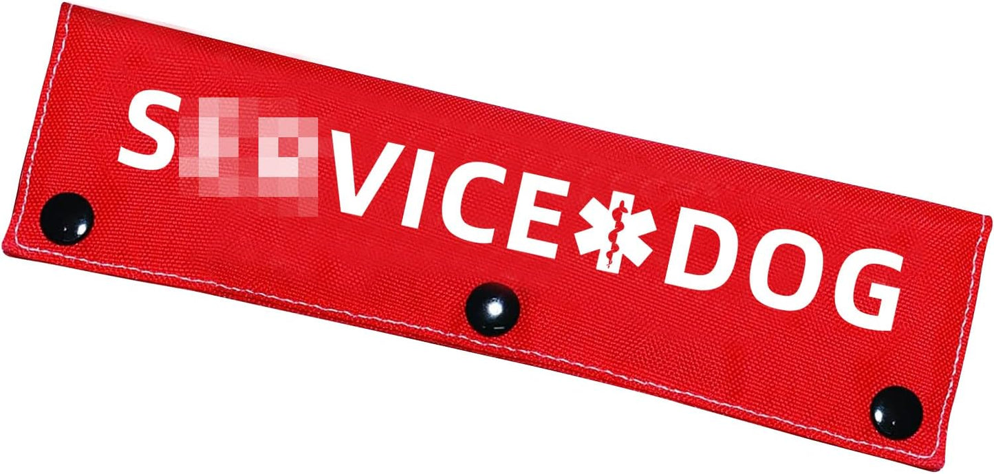 Advivio Funny Red Dog Leash Sleeve, Wrap Alert Hanging ID Patch Tag for Pet Walking and Training, Pet Birthday Gift