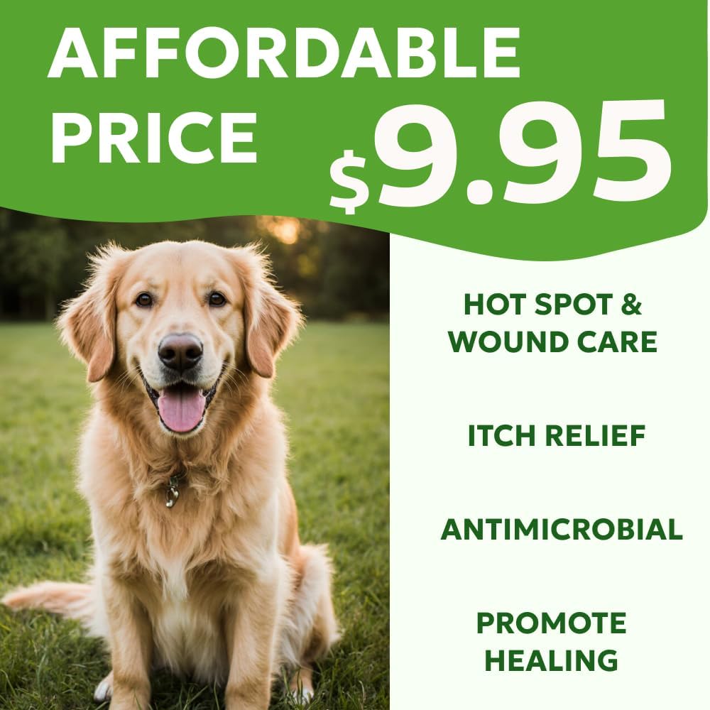 Forticept Hot Spot Spray for Dogs Cats & Horses, Itch Relief Wound Cleanser with Aloe Vera, 8 oz