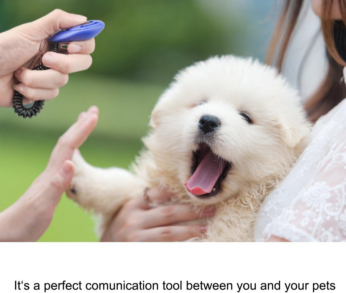 Diyife Clicker Training for Dogs, [4 Pcs, Multi-Color] Dog Clicker for Training, Clicker Dog Training with Wrist Strap, Clicker for Pets, Dog Clicker Perfect for Dog Cat Horse Behavioral Training