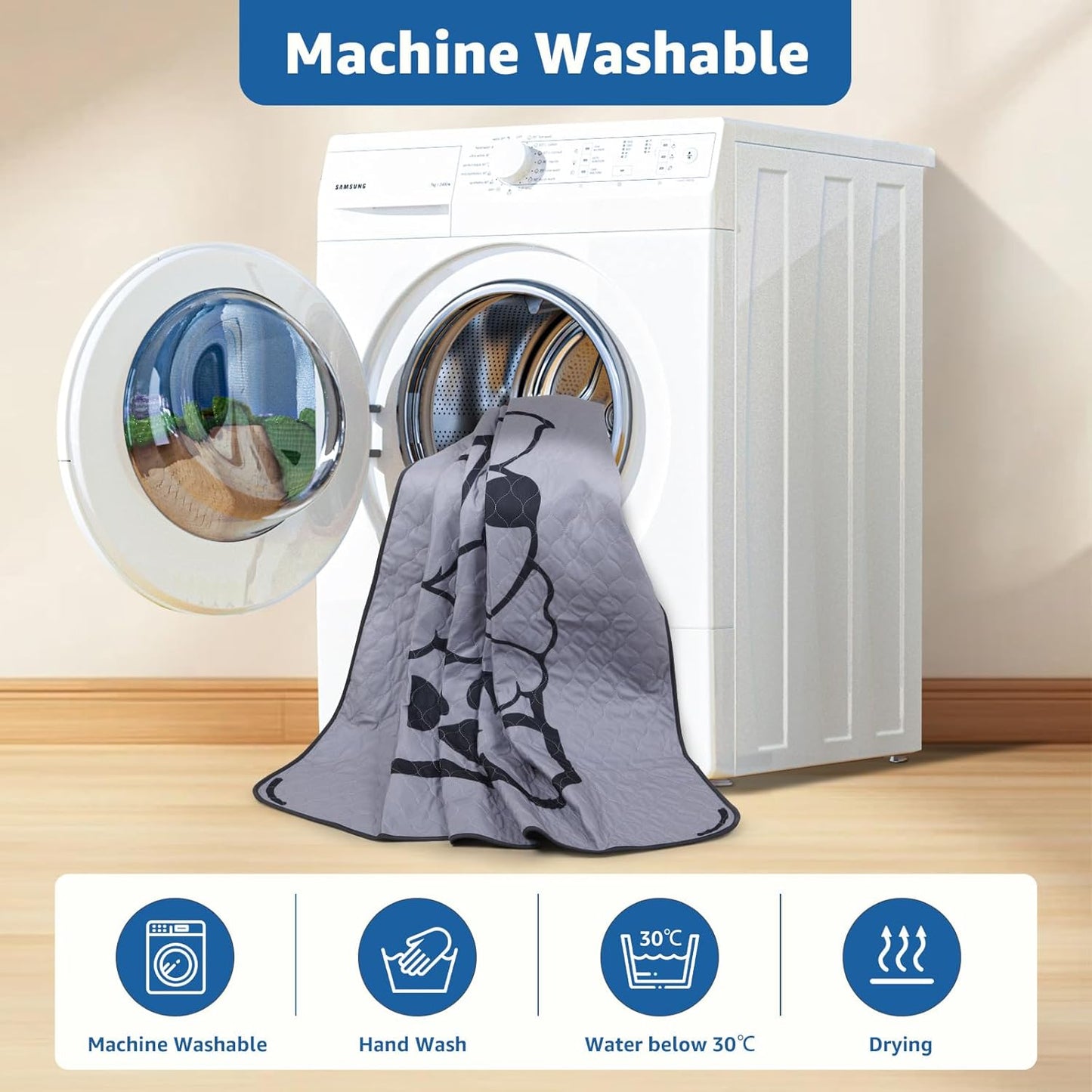 Washable Pee Pads for Dogs: 31x36 Reusable Puppy Pads Non-Slip Training Pads, Fast Absorbency Whelping Mat for Incontinence, Housebreaking, and Crate-2 Pack