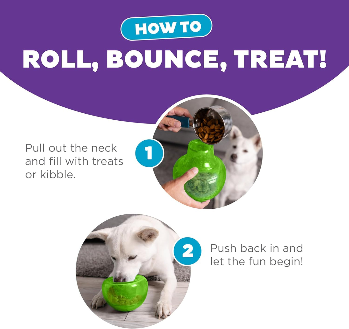 Outward Hound by Planet Dog Snoop Durable Interactive Treat Dispensing Dog Toy, Large, Green