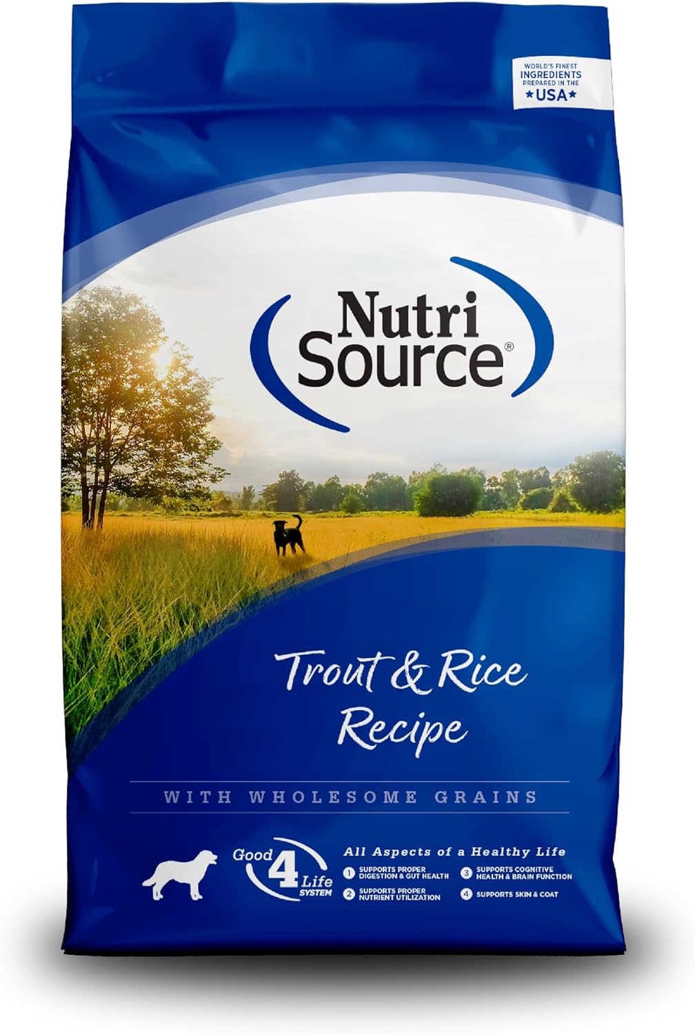 NutriSource Dry Dog Food, Trout and Rice, 12LB