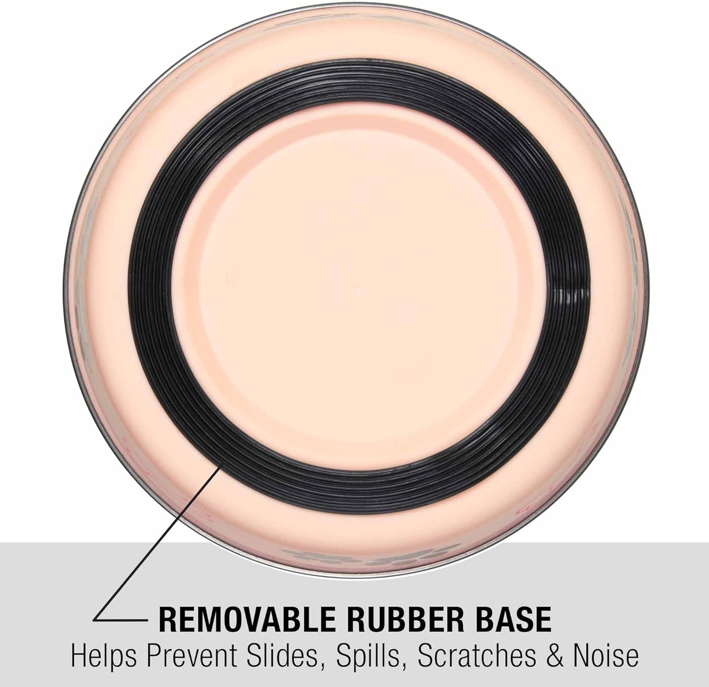 Loving Pets Bella Dog Bowls- Stainless Steel Dog & Cat Bowls - Spill Proof Dog Food Bowl, Cat Bowl, Puppy Essentials & Pet Supplies Great for Home & Travel (Large 35-65 lbs, Paparazzi Pink)