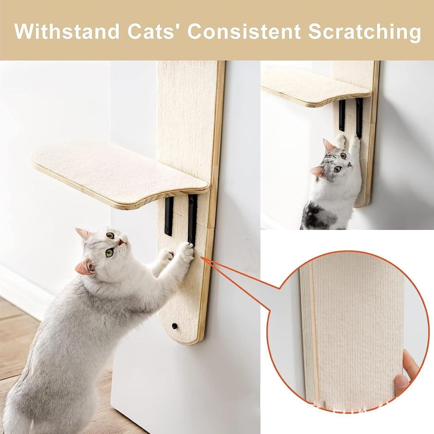 Door Hanging Cat Shelf, Multi Level Door Hanging Cat, Cat Tree Door Hanger Mounted Cat Shelves Cat Ladder, 4-Levels Over Door Cat Climber for Indoor Cats