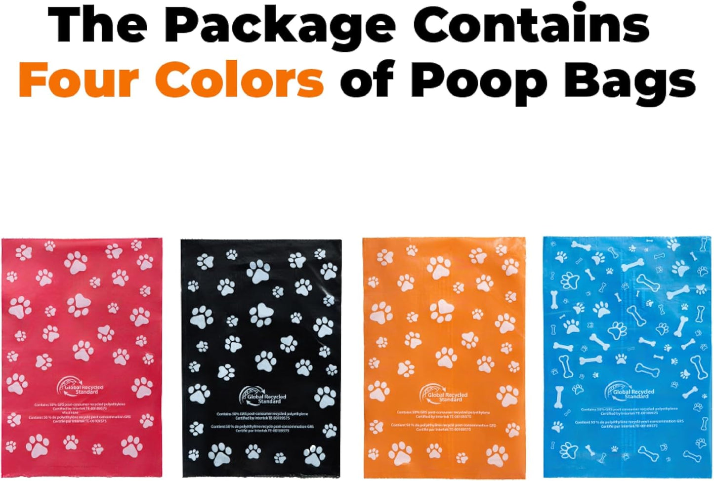 Best Pet Supplies Poop Bags for Dogs, 50% Post-Consumer Recycled Content dog waste bags on rolls, fits all poop bag holders for leashes - 150 Count, Assorted Colors, Scented
