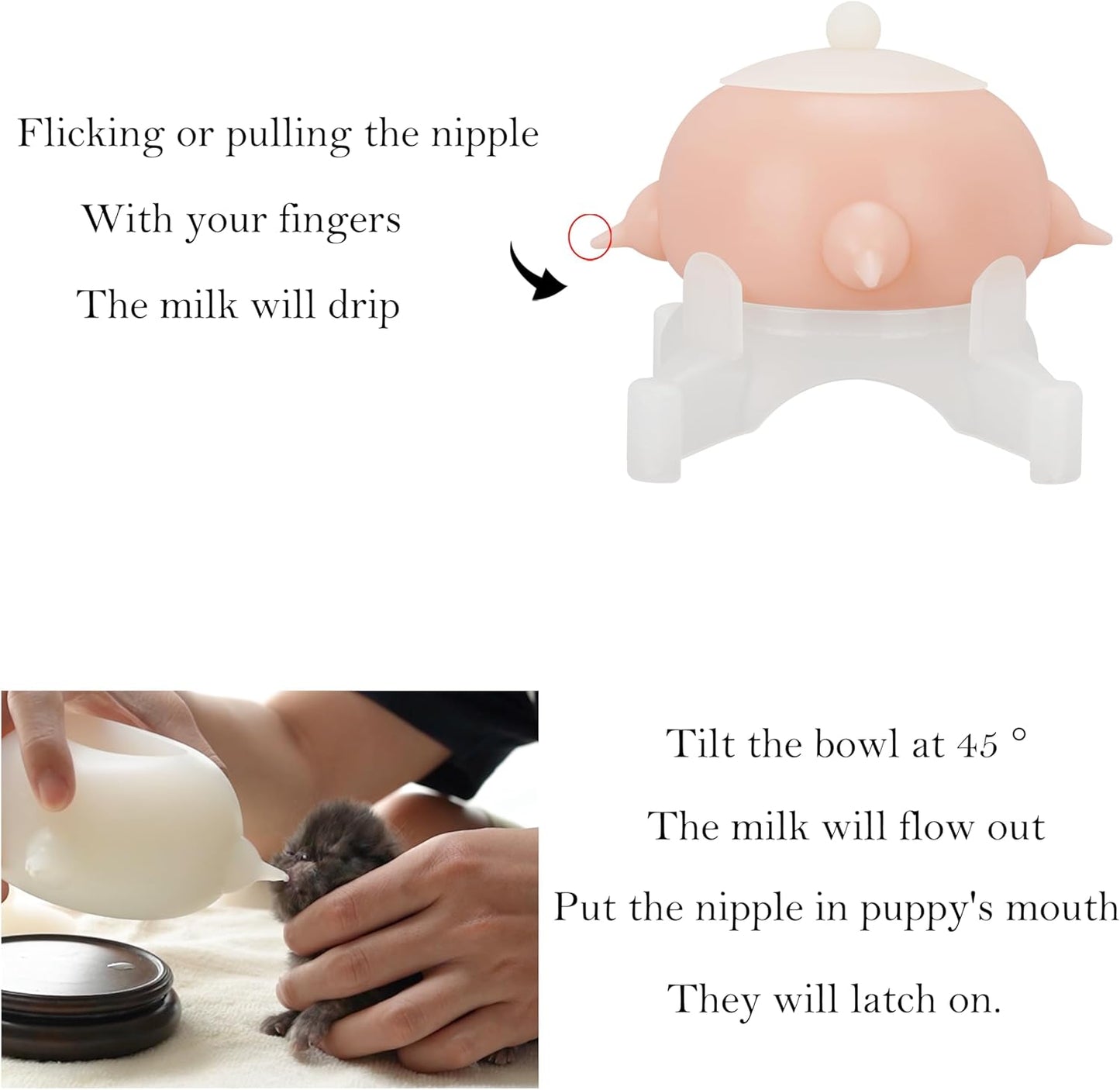 Puppy Feeder Puppy Milk Feeder Puppy Nursing Station Puppy feeders for Multiple Puppies Puppy Milk replacer Dongdong pet