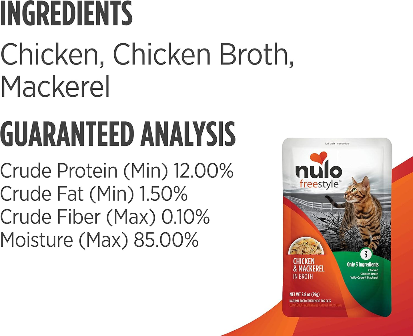 Nulo Freestyle Cat & Kitten Wet Cat Food Pouch, Premium All Natural Grain-Free Soft Cat Food Topper with Amino Acids for Heart Health and High Animal-Based Protein
