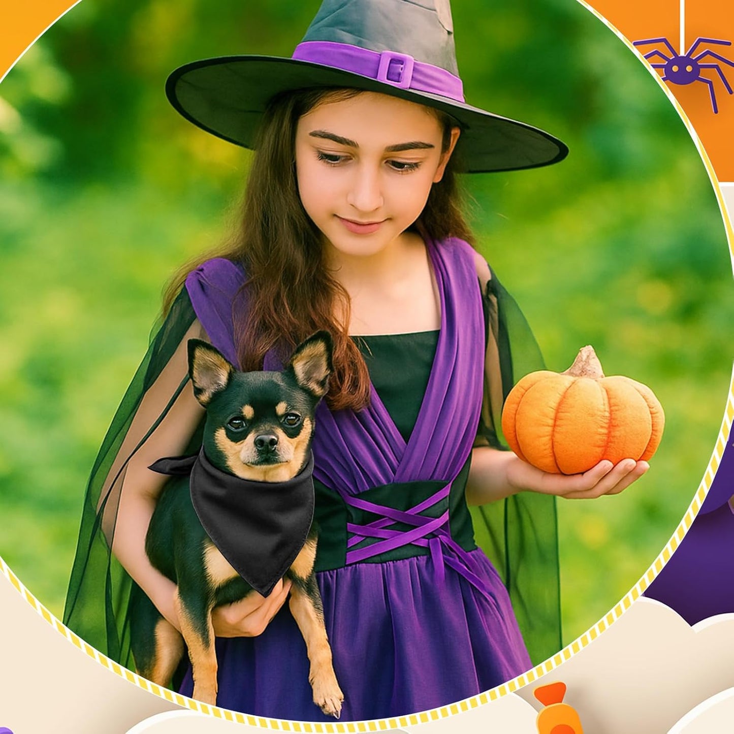 48 Pcs Halloween Blank Dog Bandanas Bulk Sublimation Plain Bandanas for Dogs Heat Transfer Personalized DIY Triangle Bibs Scarf Set for Pets Halloween Costume Photo Props Accessories Pet Shops