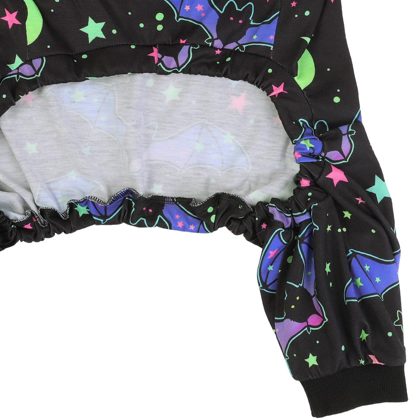 HDE Dog Pajamas One Piece Jumpsuit Lightweight Dog PJs Shirt for M-3XL Dogs Starry Bats - S