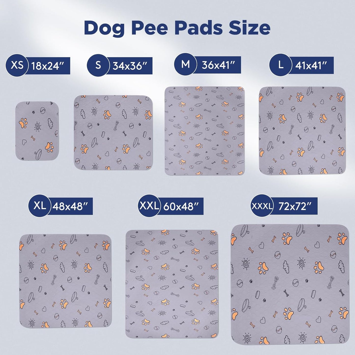 Washable Waterproof Pee Pads for Dogs - 2-Pack Small 18x24 Super Absorbent Reusable Training Pads, Non-Slip & Ideal for Puppies & Dog Playpen, Crate & Potty