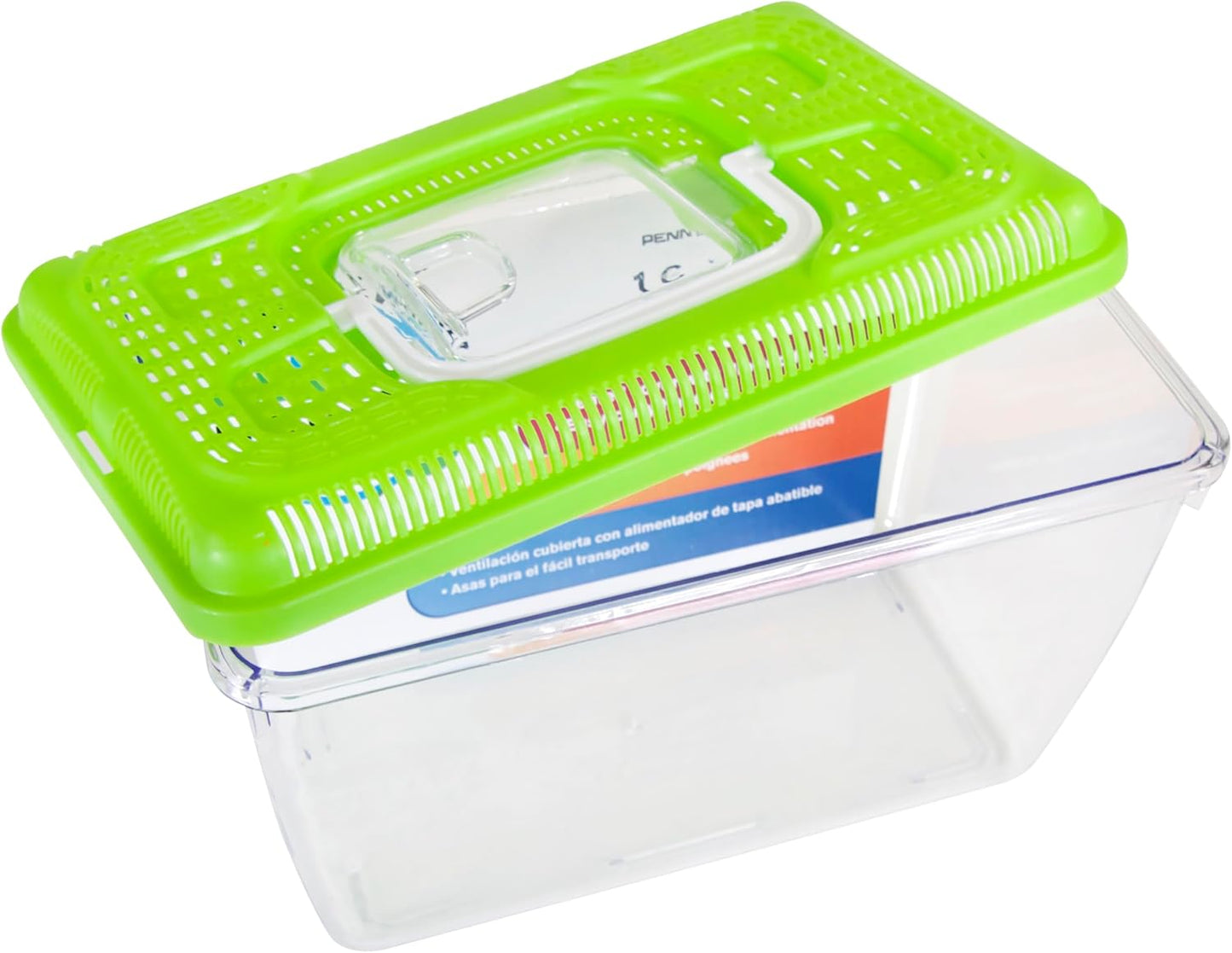 Penn-Plax Small World Habitat – Portable Clear and Transparent Plastic Tank – Excellent for Small Critters and Creatures – Easy to Clean & Handle – 1 Gallon, 10"L x 5.43"W x 6.26"H