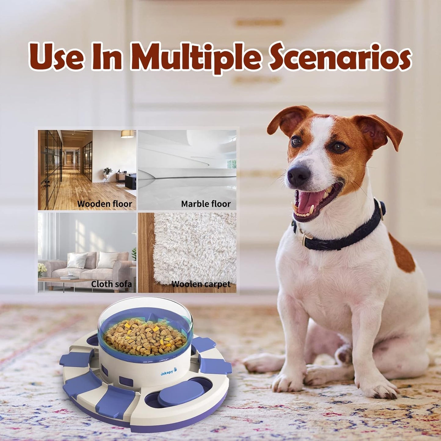 Dog Puzzle Toys for Boredom and Mental Stimulation, Interactive Slow Food Feeder Dispenser, Professional Level 2 in 1 for Large/Medium/Small Dogs