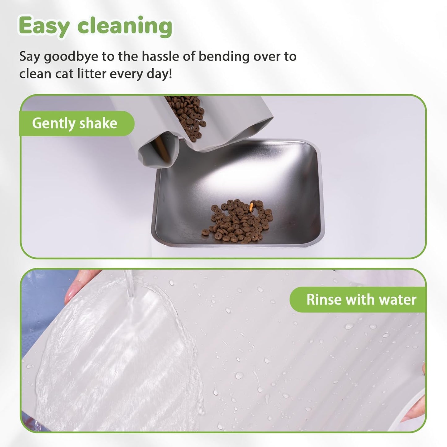 Li&Zhao Dog Food Mat - Wave Cat Food Mat Pet Food Mat Dog Bowl Mat Waterproof Pet Mats for Food and Water for Floors Waterproof(Gray)