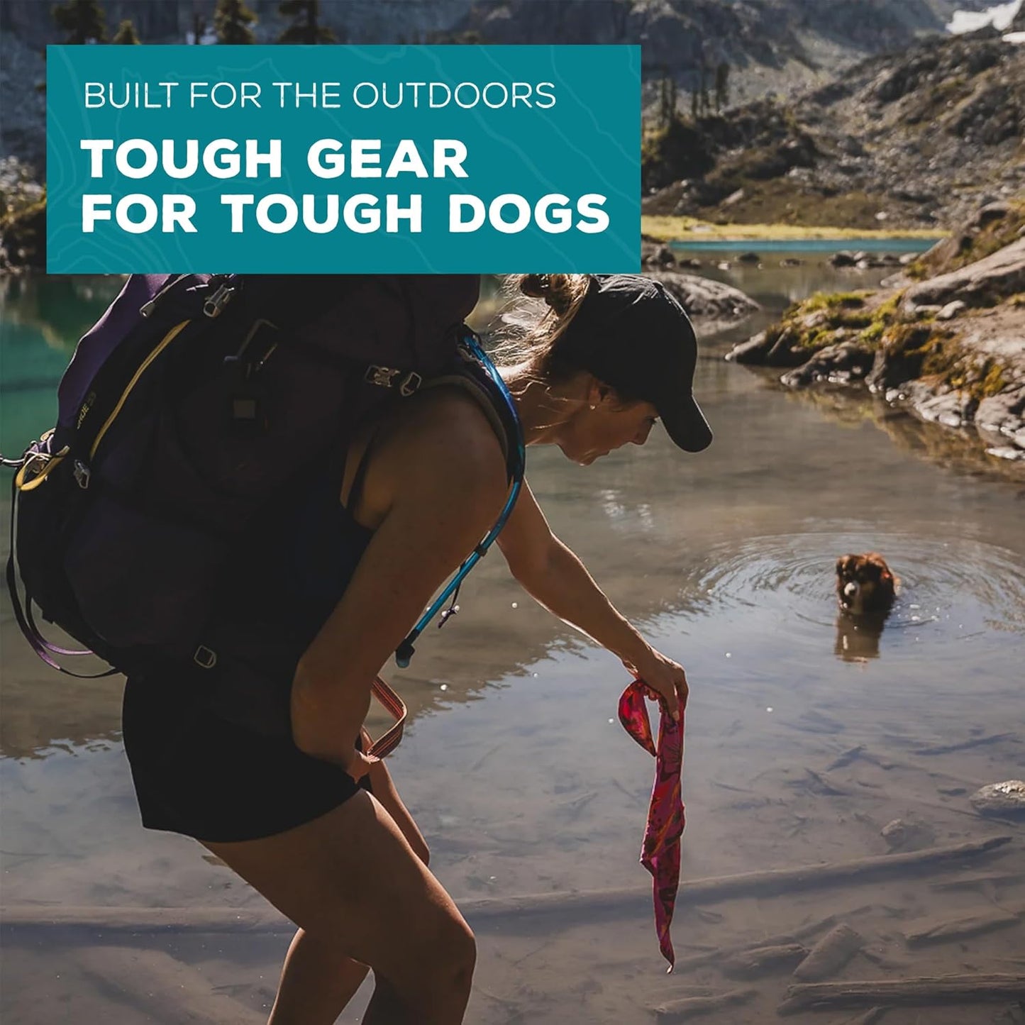 Wilderdog Dog Bandana with Lightweight Quick Drying Poly-Blend Mesh Material in Laramie