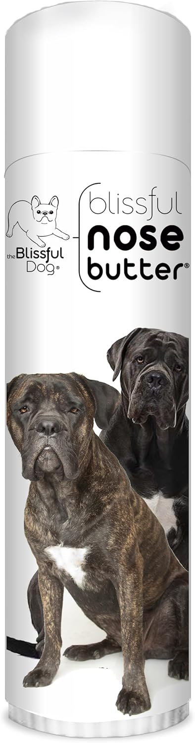 The Blissful Dog Cane Corso Nose Butter for Dry, Cracked Skin, Lick-Safe Dog Nose Balm with Moisturizing Shea Butter, Almond, Olive, and Essential Oils, Pet Supplies, Uncented, 0.50 oz.