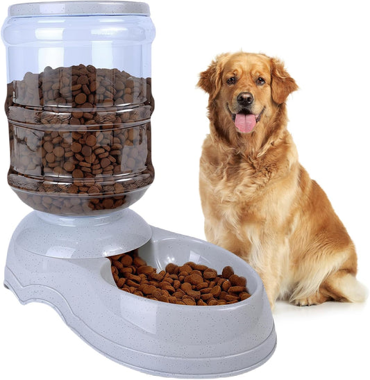 Automatic Dog Feeders,3 Gallon Capacity Gravity Food Dispenser for Large Dogs,Automatic Dog Feeder Large Breed, Pet Feeder Station Food Dispenser