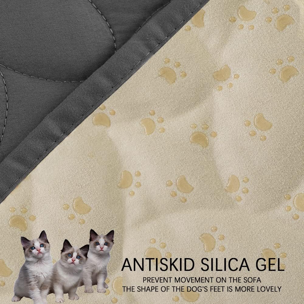 Ameritex Pet Bed Cover Dog Bed Blanket for Sofa and Furniture Waterproof New Pattern Design (68x82 Inch, Dark Grey)