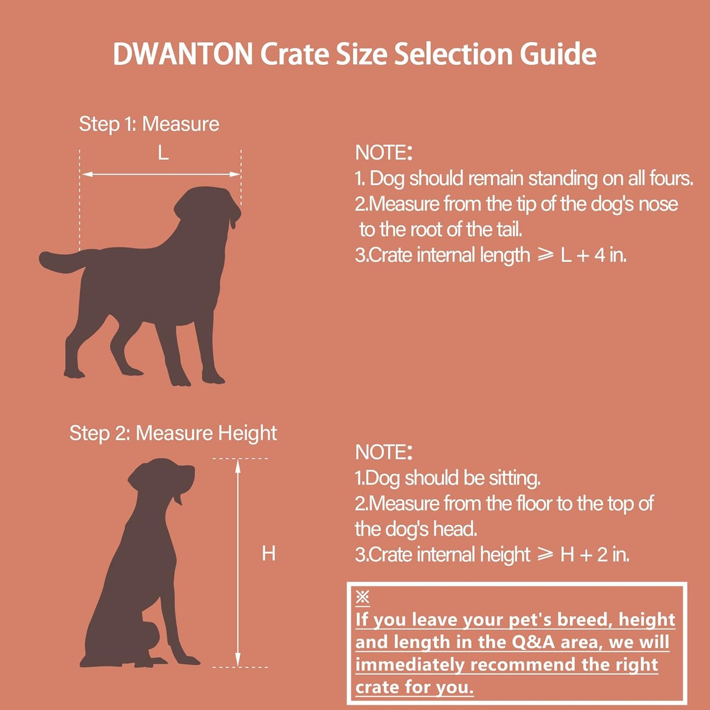 DWANTON Dog Crate Furniture with Cushion, Wooden Kennel Table with Double Doors, Indoor Dog House, Extra Large Size, 43.3" L, Dark Gray