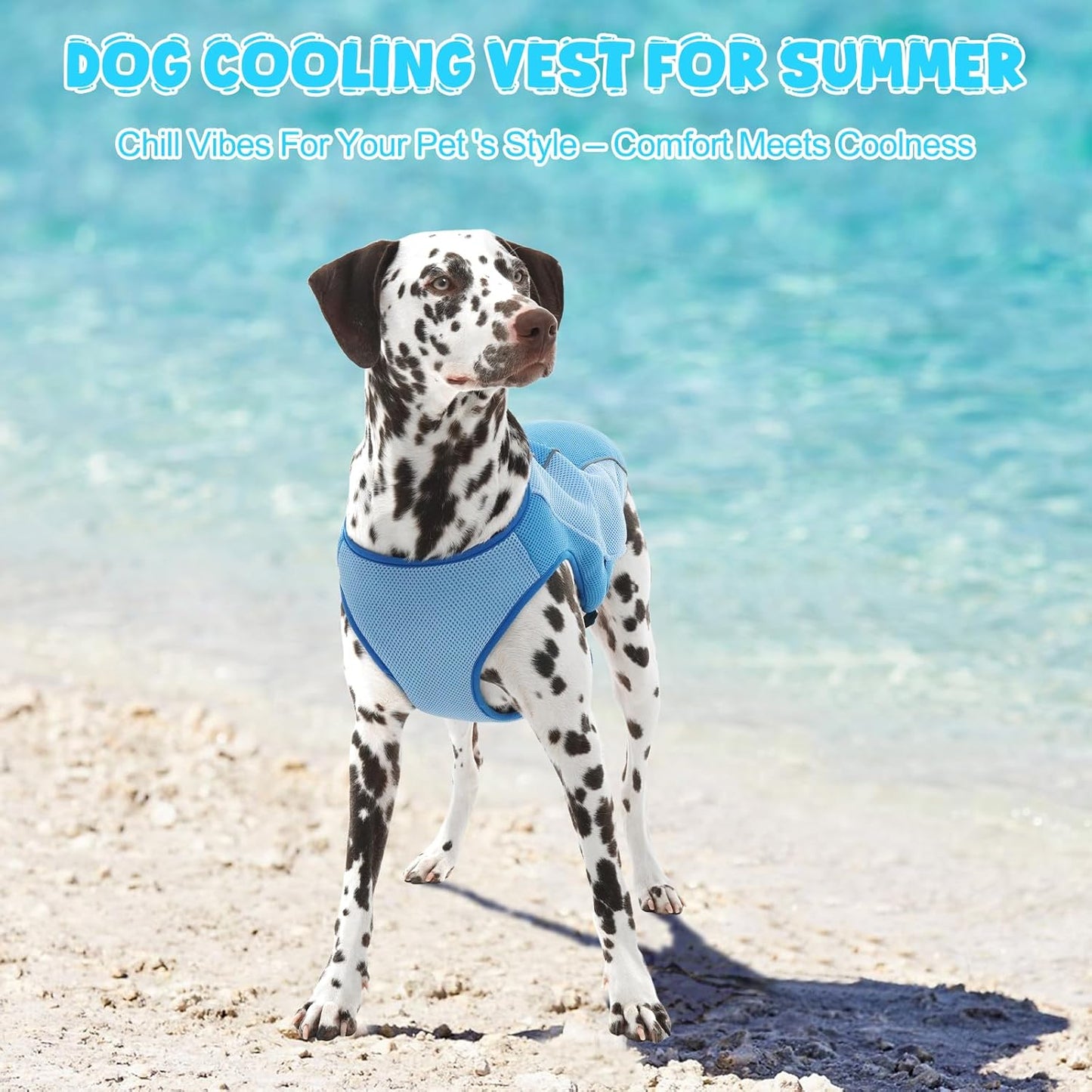 ROZKITCH Dog Cooling Vest, Lightweight Jacket with Evaporative Cooling Microfiber Technology, UV Protection Shirt for Beach Hiking Training Walking, Sizing for Medium Dogs XL