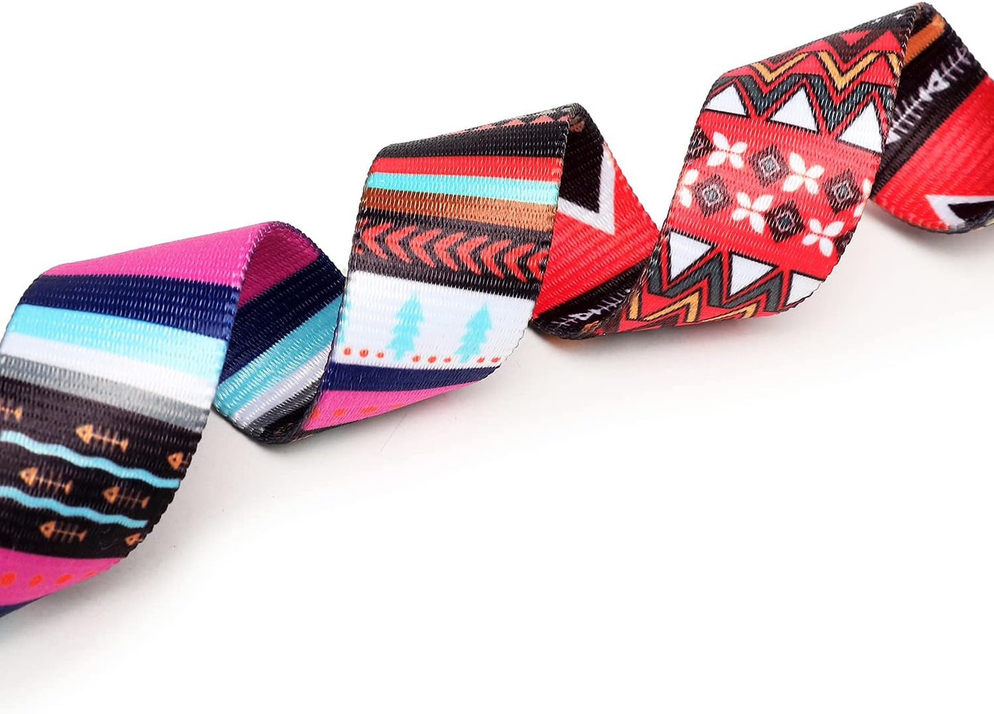 Mercano Adjustable Dog Collar - Special Design Patterns, Soft Nylon Comfortable Durable Pet Collar for Small Medium Large Dogs (M, Tribal Pink)