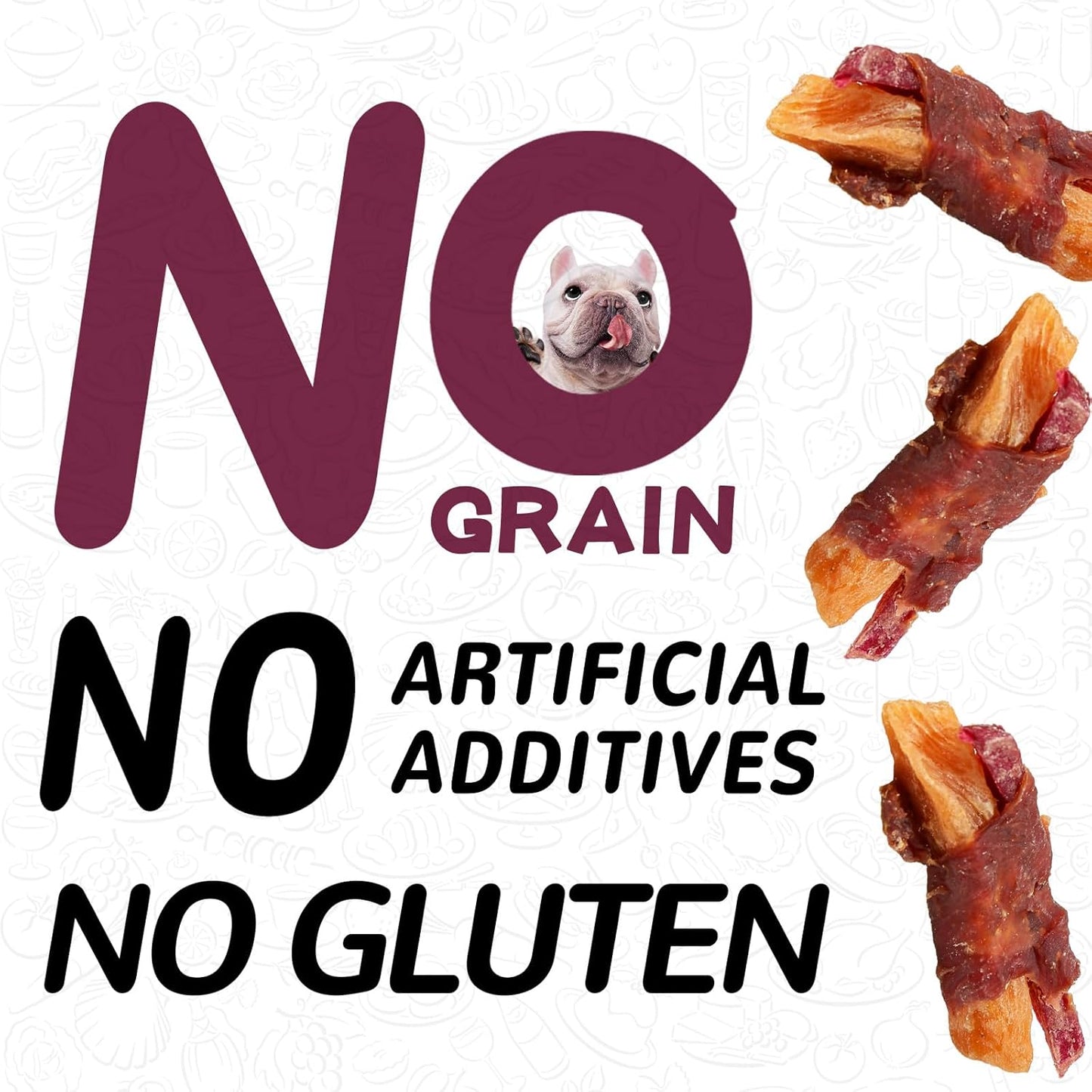 PAWUP Duck & Sweet Potato Dog Treats, High Fiber Pet Treats for Medium Dogs, Healthy Chews Snacks, High in Protein, 12.5 oz