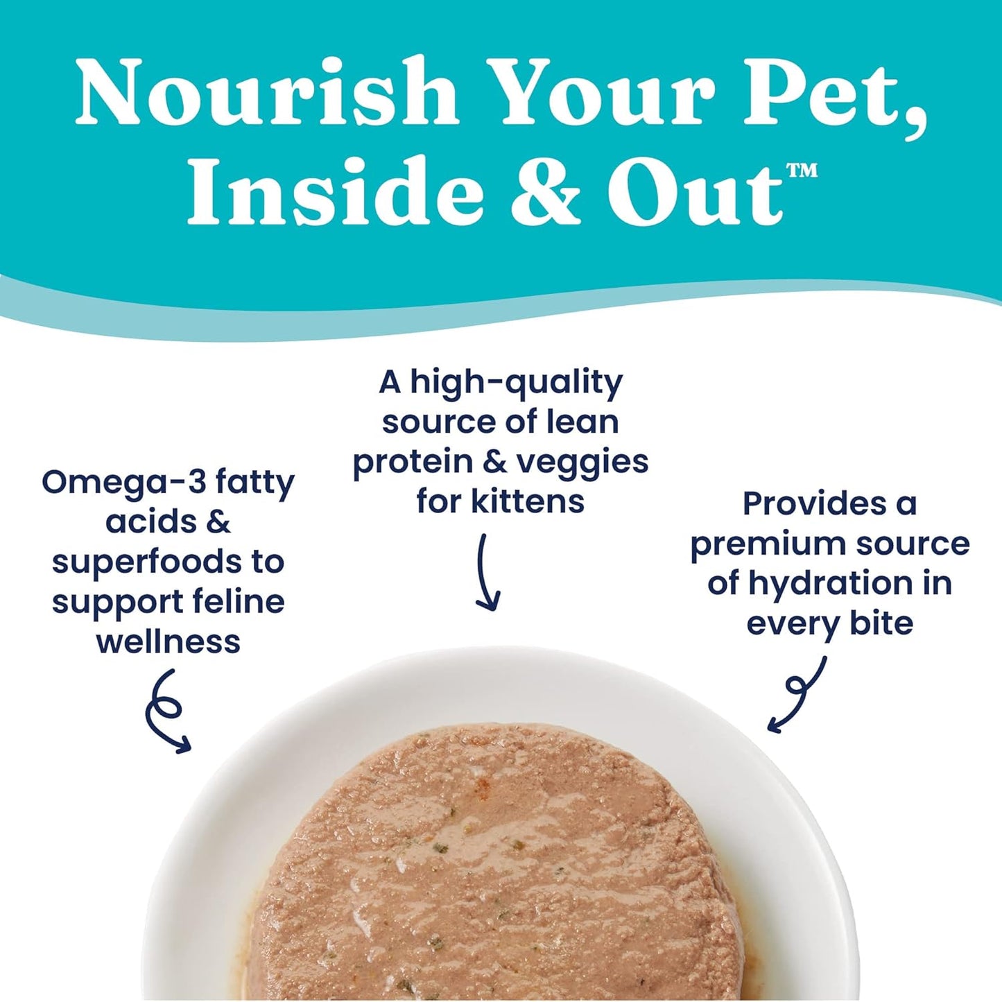 Solid Gold Wet Cat Food Pate for Kittens - Healthy Canned Cat Food Pate w/Real Chicken, Superfoods, Omega Fatty Acids, & Vitamins - Grain Free & Gluten Free Can Meals for Kittens - 24ct/3oz Can