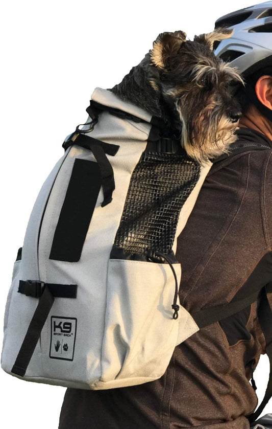 K9 Sport Sack Air 2 - Small, Light Grey - Ideal for Dogs with 13-16” Back Length - Durable, Breathable Backpack-Style Carrier - Perfect for Walks, Short Hikes & Public Transportation