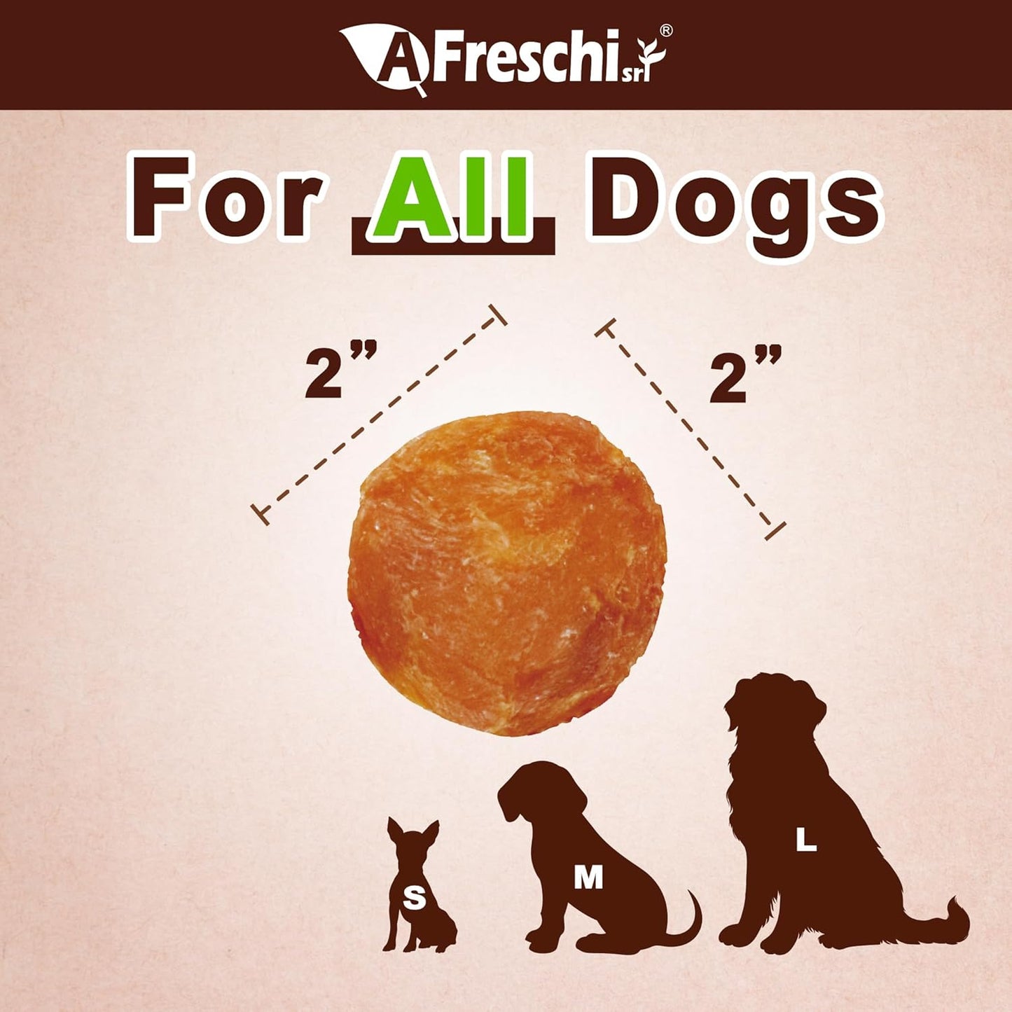 AFreschi Natural Chicken Chips 16 oz, Dog Treats, All Natural, Grain-Free, High-Protein, Low Fat, Healthy & Easily Digestible