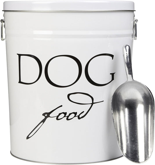 Harry Barker Pet Food Storage Collection, Classic White Food Storage - Medium