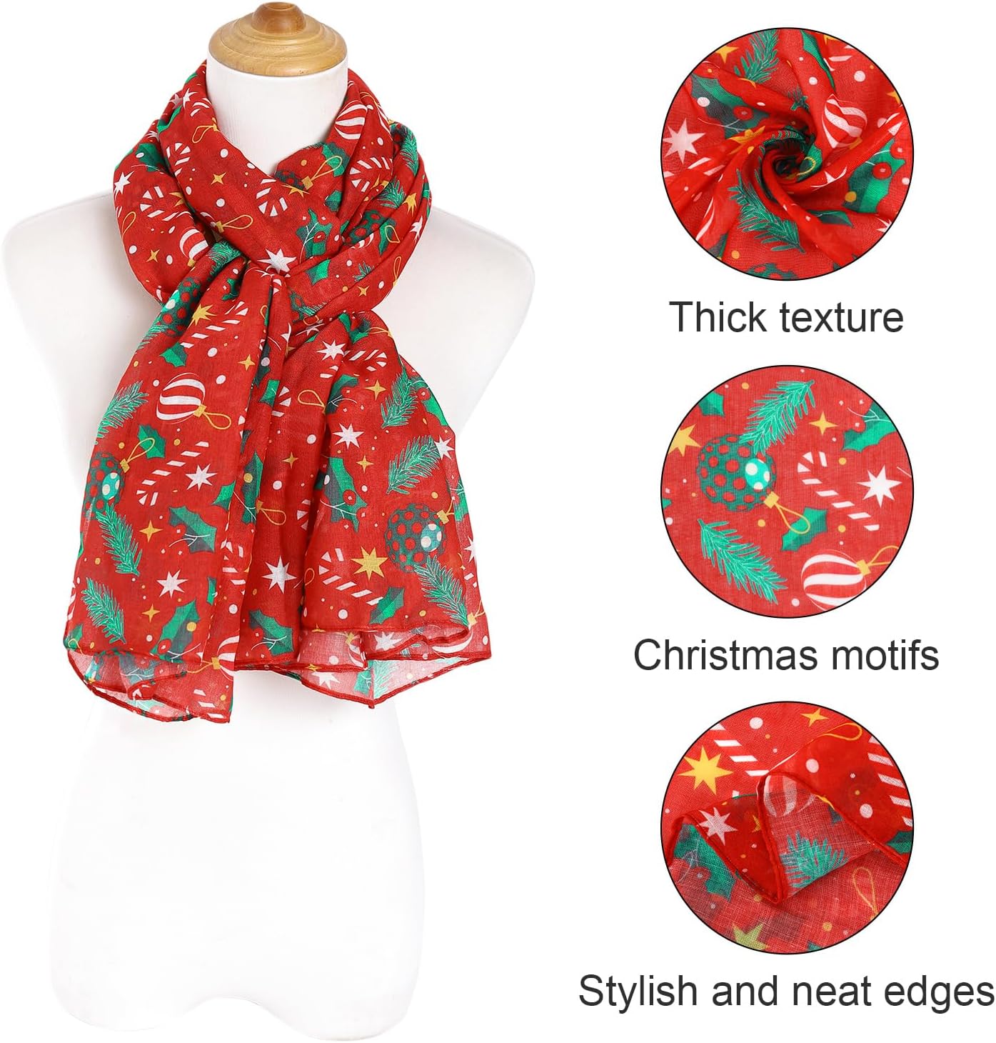 E-Clover Fashion Scarf for Women Lightweight Scarves Shawl Wrap for Spring/Summer Winter