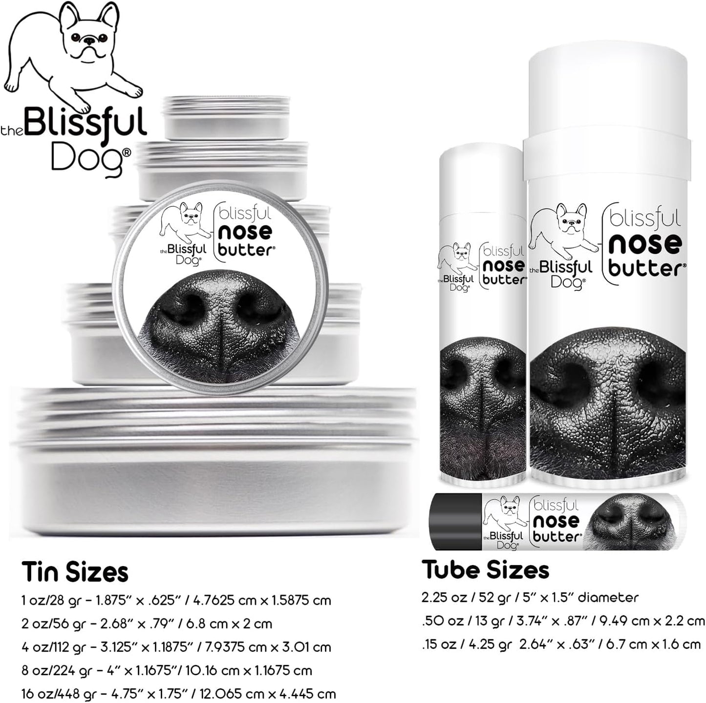 The Blissful Dog Neapolitan Mastiff Unscented Nose Butter - Dog Nose Butter, 1 Ounce