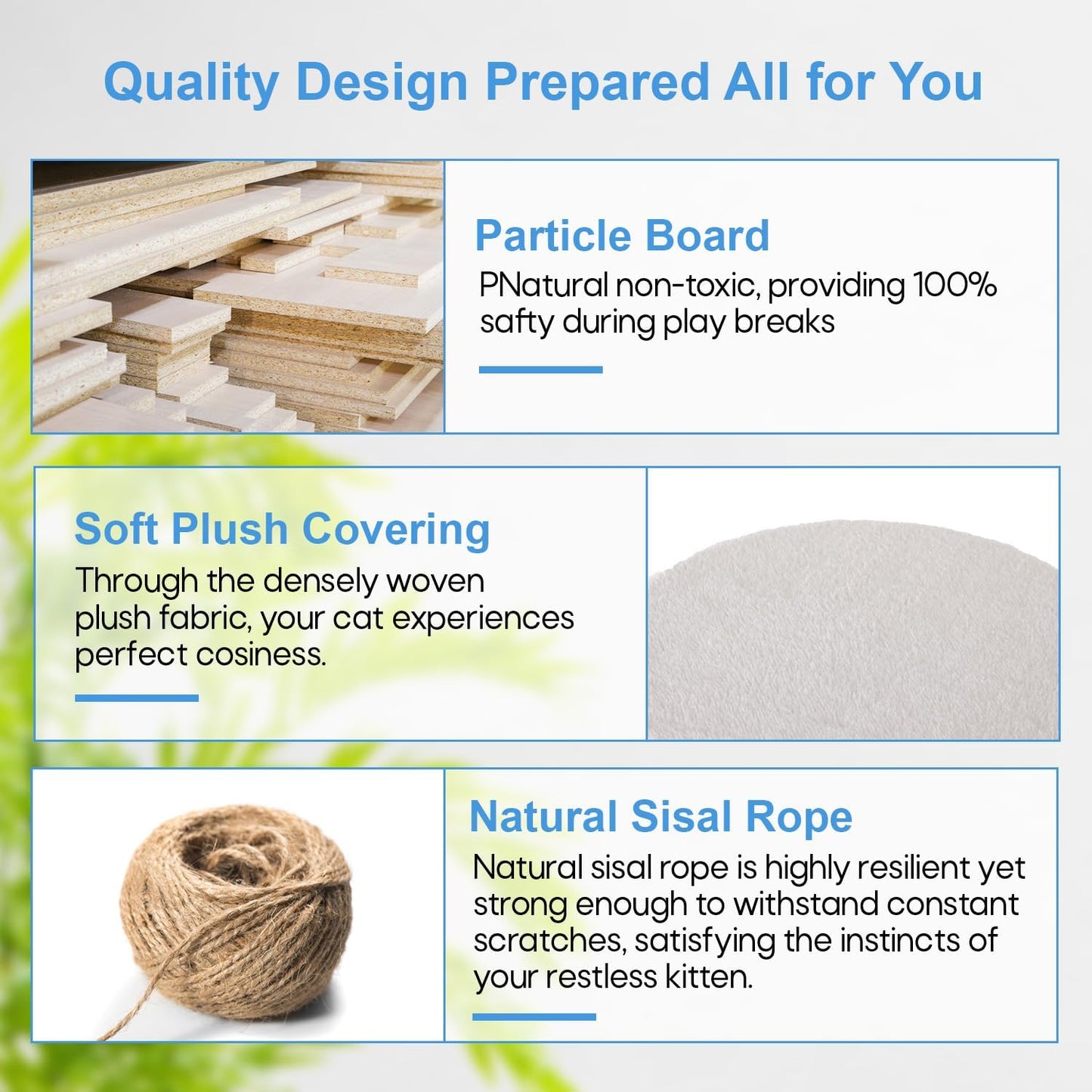 FDW Cat Tree 54in Cat Tower Multi-Level Durable Cat Scratching Post & Cozy Fun Cat Jumping Platform Space Saving Cat Condo Pet Play House for Indoor Cats,Beige