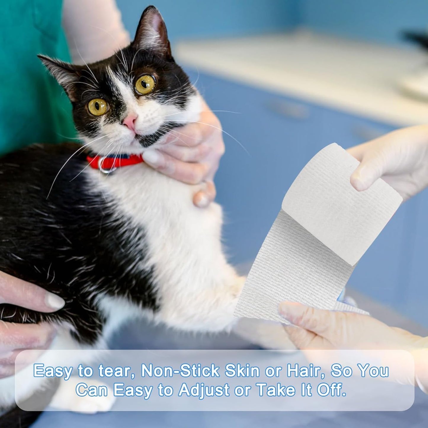 24 Pack Self Adhesive Bandage Wrap 2 Inch, White Medical Tape Elastic Cohesive Bandage Rolls Self Adherent, Self Sticking Tape First Aid Gauze for Sports, Leg, Knee, Ankle, Swelling, Wrist Sprains