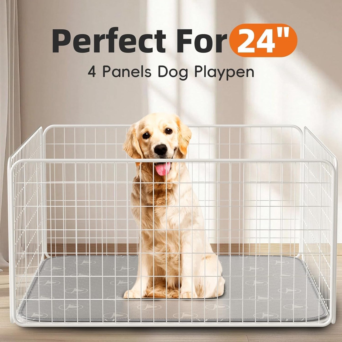 PJYucien Washable Pee Pads for Dogs 2 Pack, 36" x 36" Reusable Pee Pads for Dogs, Leak-Proof Pet Training Pads, Puppy Pads for Non-Slip, Designed for Dog Pen, Whelping Pad, Potty Training (Grey)