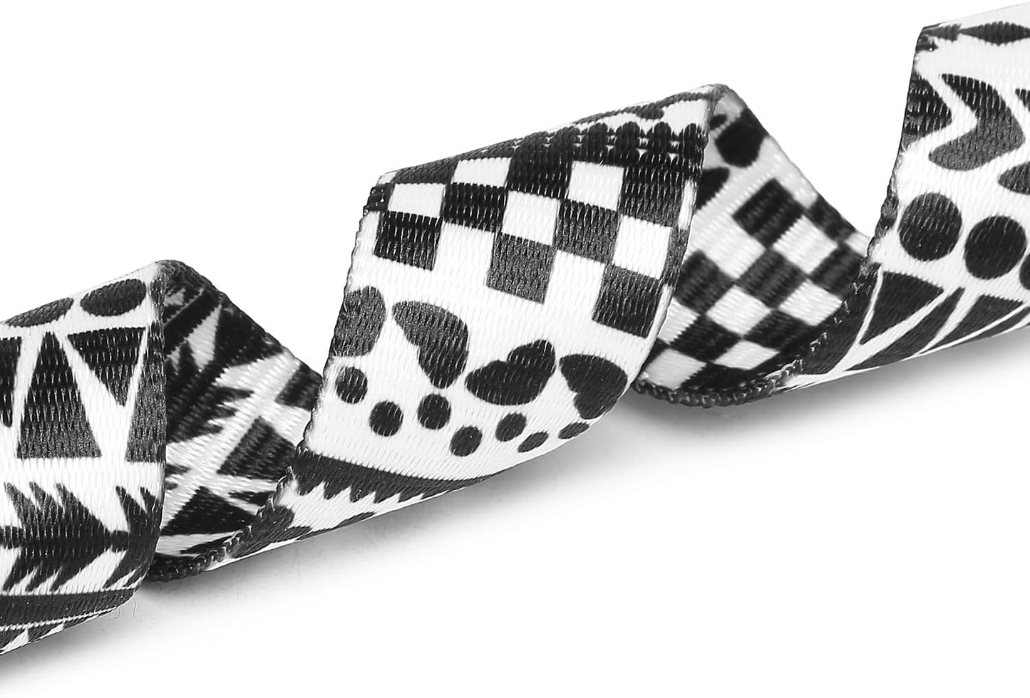 Mercano Adjustable Dog Collar - Special Design Patterns, Soft Nylon Comfortable Durable Pet Collar for Small Medium Large Dogs (M, Black White A)