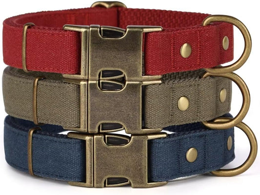 PET ARTIST Dog Collars for Small Dogs, Soft Padded Premium Nylon Dog Collar with Quick Release Metal Buckle, Durable & Adjustable Pet Collars for Boy Gifts, Blue, S (Fit 10-16")
