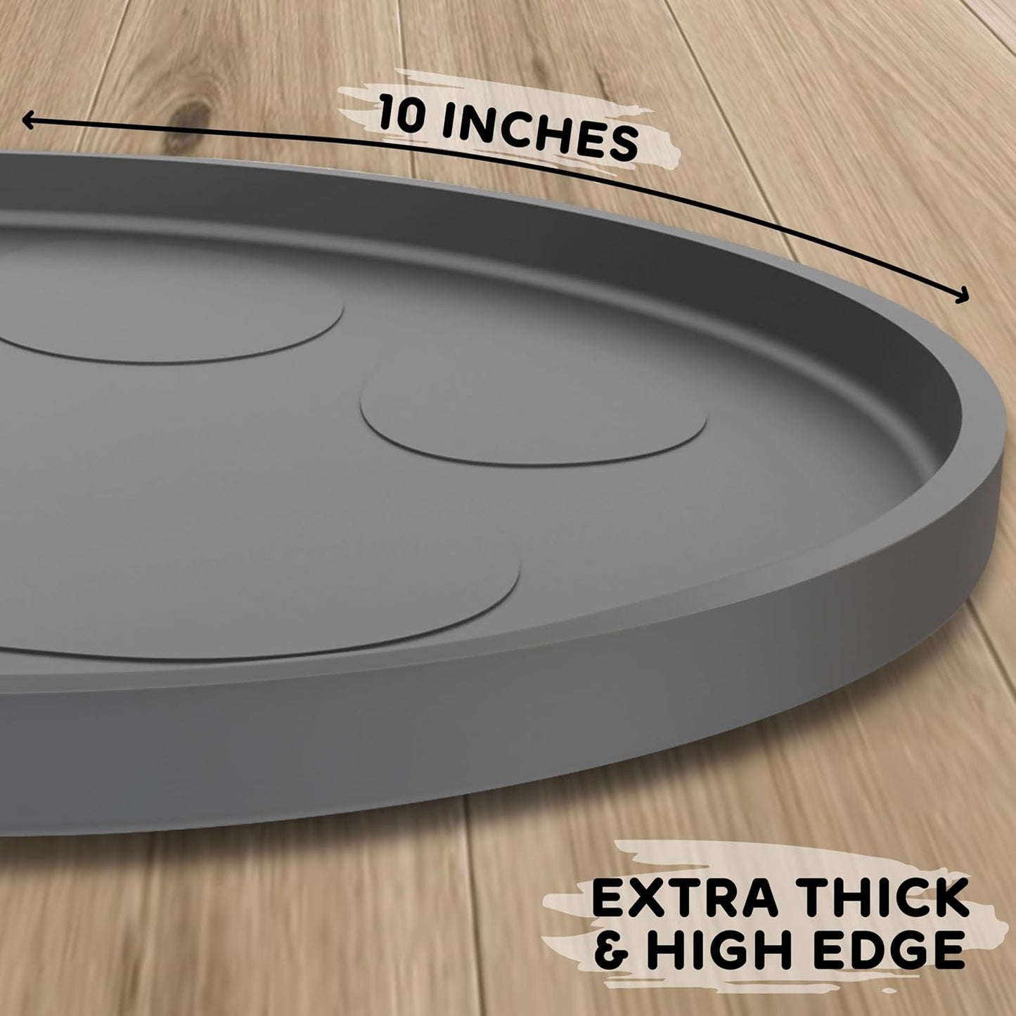 Dog Food Mat Round 10" - Raised Edges Dogs Mat for Food and Water Prevent Spill, Waterproof Cat Food Mats Protect Floors, Easy Clean Dog Bowl Mats for Food and Water, Silicone Pet Feeding Placemats