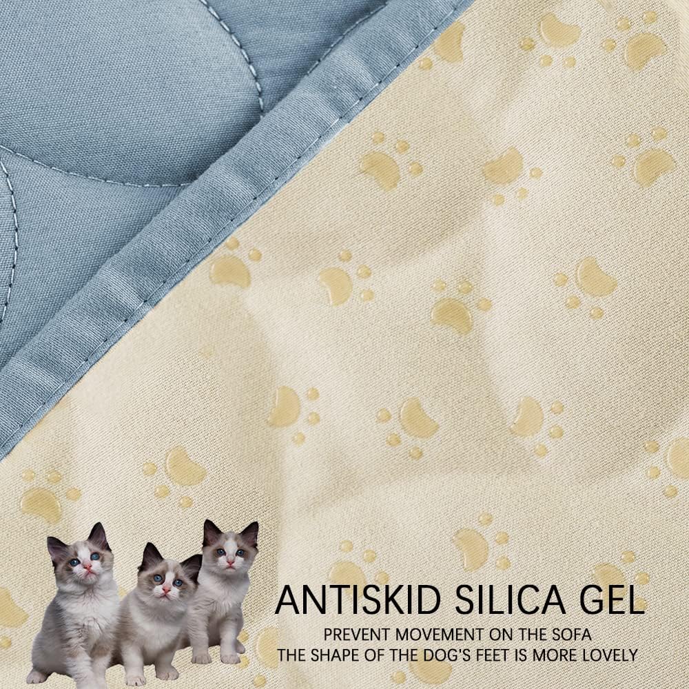 Ameritex Pet Bed Cover Dog Bed Blanket for Sofa and Furniture Waterproof New Pattern Design (68x82 Inch, Light Blue)