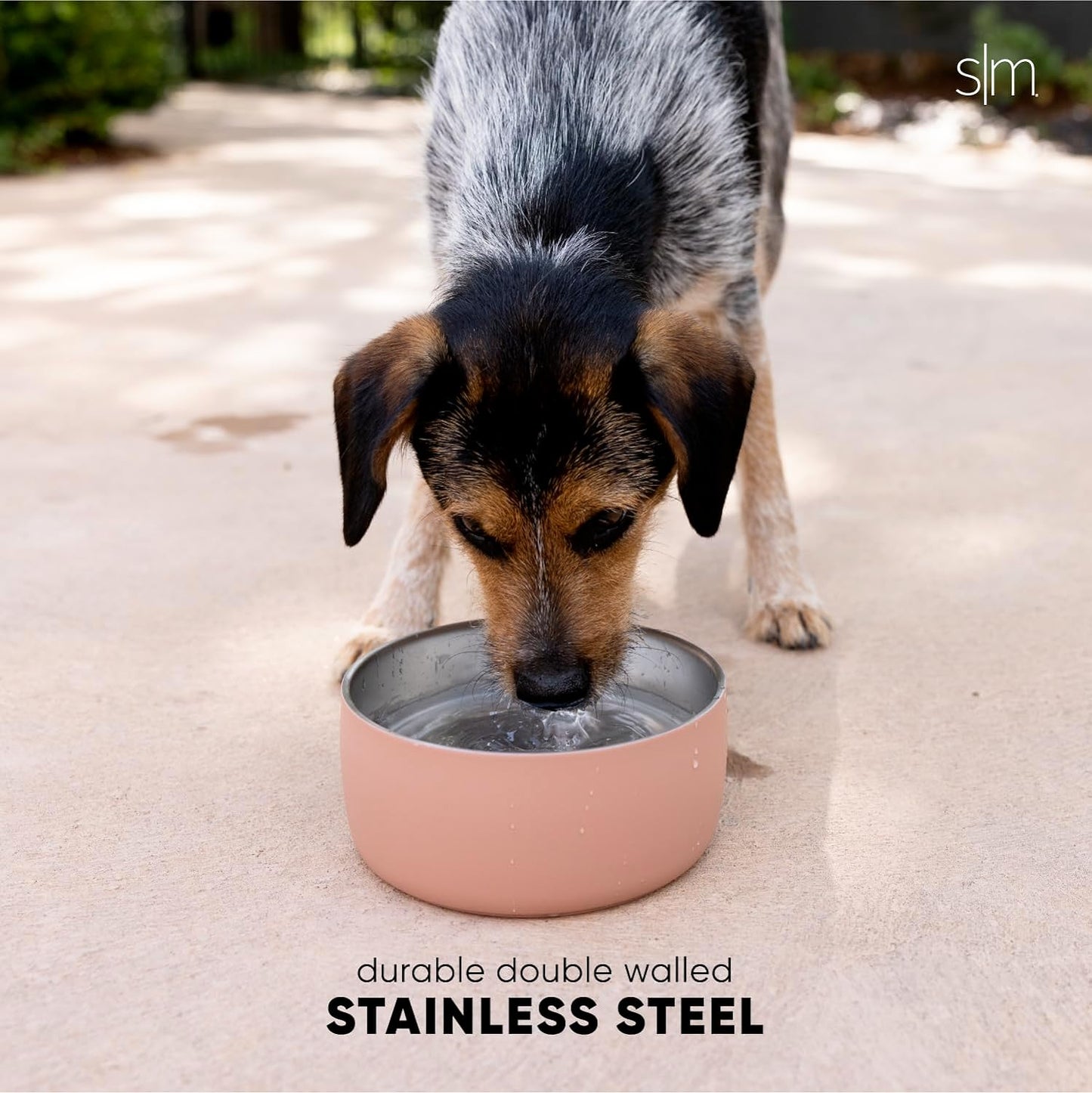 Simple Modern Stainless Steel Pet Water Bowl for Dogs & Cats | Insulated Stainless Steel Food Bowls for Dog Cat | No Tip No Slip BPA Free | Bentley Collection | Large (8 Cups) | Midnight Black
