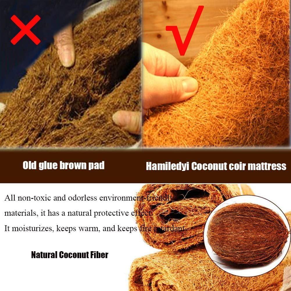 Hamiledyi Reptile Carpet 157" L x 16" W Natural Coconut Fiber Tortoise Carpet Mat for Pet Terrarium Liner Reptile Supplies for Lizard Snake Chameleon Turtle Bedding Bunny Rabbit Mat